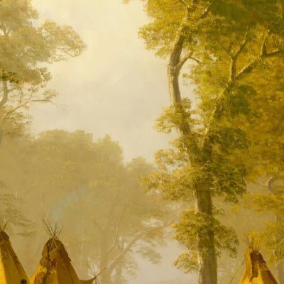 Il Fiume Wolf Kansas Albert Bierstadt abr114 quadro stampa su tela