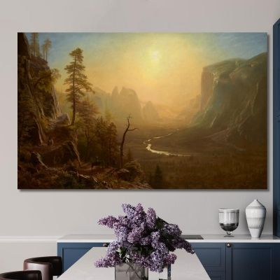 Sentiero Del Glacier Point Della Yosemite Valley Albert Bierstadt abr138 quadro stampa su tela