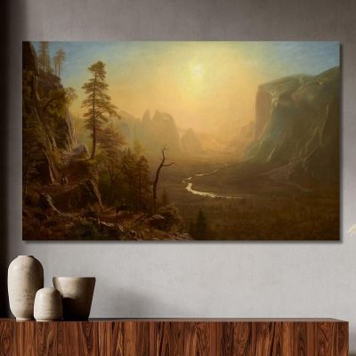 Sentiero Del Glacier Point Della Yosemite Valley Albert Bierstadt abr138 quadro stampa su tela