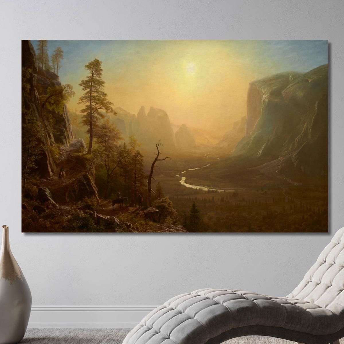 Sentiero Del Glacier Point Della Yosemite Valley Albert Bierstadt abr138 quadro stampa su tela