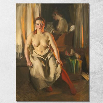 Calze Rosse Anders Zorn azn64 quadro stampa su tela