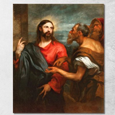 Cristo Della Moneta Anthony van Dyck avd19 quadro stampa su tela