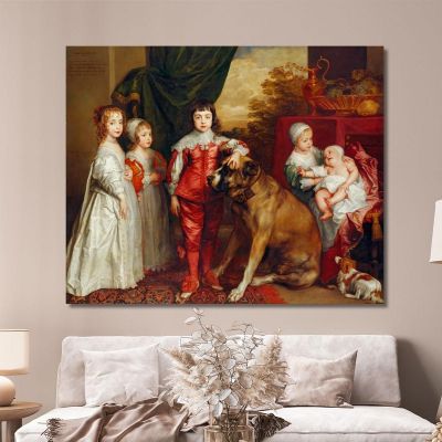 Cinco Hijos Mayores De Carlos I Anthony van Dyck, avd27 cuadro en lienzo