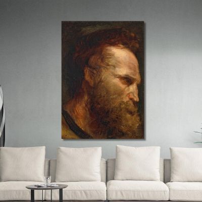 Studio Della Testa Di Un Uomo Barbuto 2 Anthony van Dyck, avd32 quadro stampa su tela