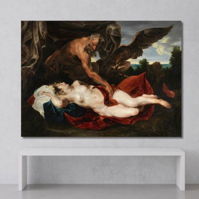 Giove E Antiope Anthony van Dyck, avd40 quadro stampa su tela
