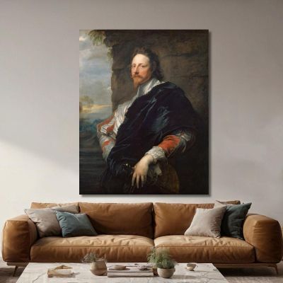 Nicolas Lanier Anthony van Dyck, avd56 quadro stampa su tela