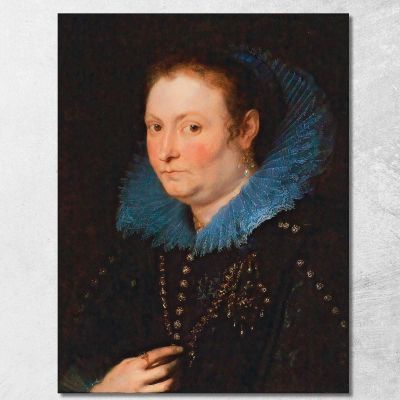 Ritratto Di Dama A Mezzo Busto Ritenuta Una Nobildonna Genovese Anthony van Dyck avd65 quadro stampa su tela