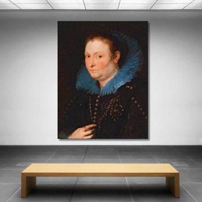 Ritratto Di Dama A Mezzo Busto, Ritenuta Una Nobildonna Genovese Anthony van Dyck, avd65 quadro stampa su tela