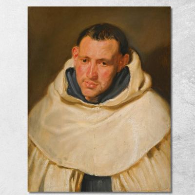 Ritratto Di Un Monaco Carmelitano Testa E Spalle Anthony van Dyck avd74 quadro stampa su tela