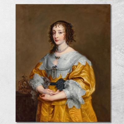 Ritratto Della Regina Enrichetta Maria Anthony van Dyck avd84 quadro stampa su tela
