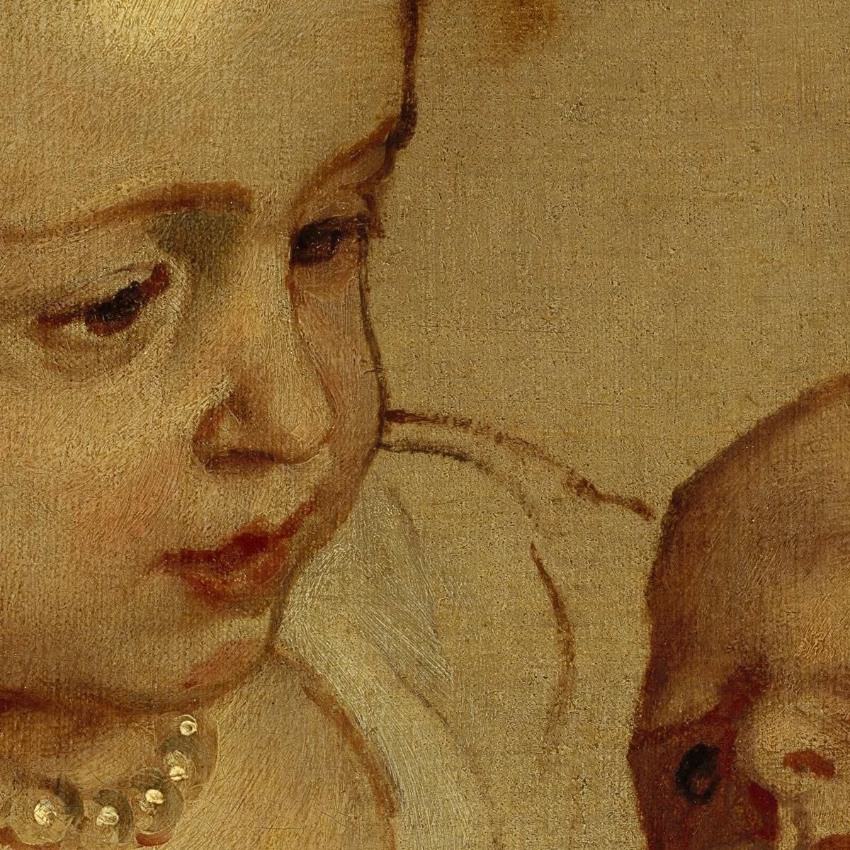 La Principessa Elisabetta E La Principessa Anna. Figlie Di Carlo I Anthony van Dyck avd90 quadro stampa su tela
