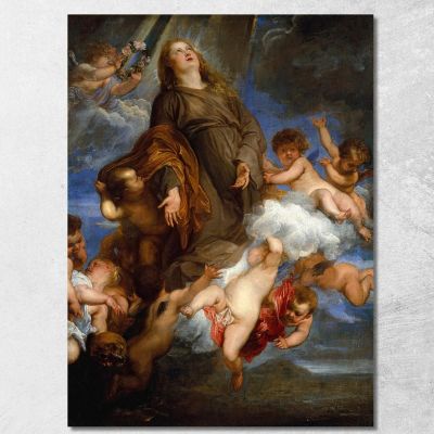 Santa Rosalia Intercede Per Gli Appestati Di Palermo Anthony van Dyck avd99 quadro stampa su tela