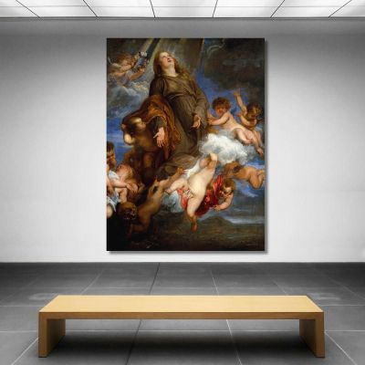 Santa Rosalia Intercede Per Gli Appestati Di Palermo Anthony van Dyck, avd99 quadro stampa su tela