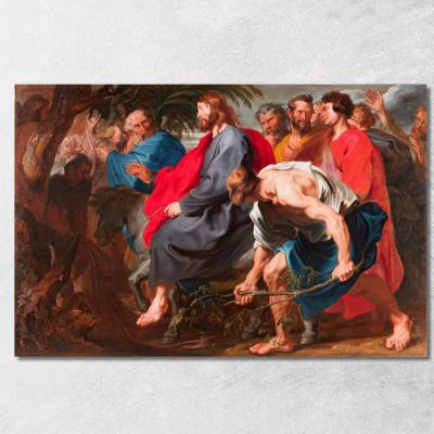 L'Ingresso Di Cristo In Gerusalemme Anthony van Dyck avd114 quadro stampa su tela