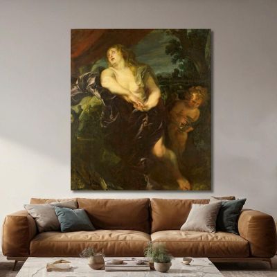 La Santa Maddalena Penitente Anthony van Dyck, avd124 quadro stampa su tela