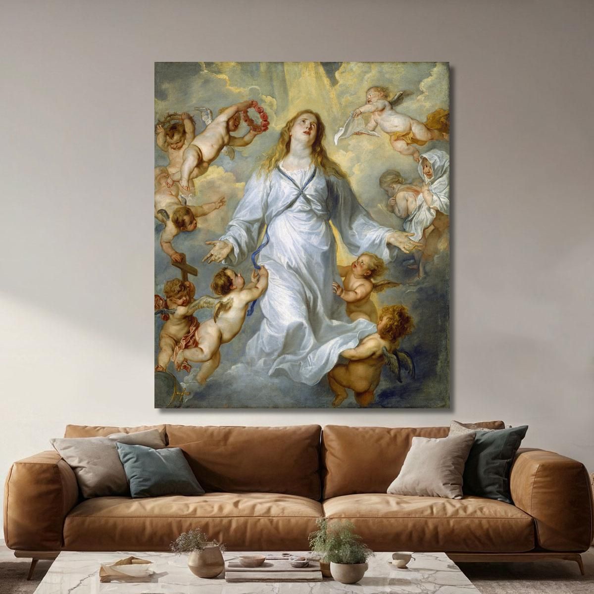 La Vergine Come Intercessore Anthony van Dyck avd128 quadro stampa su tela