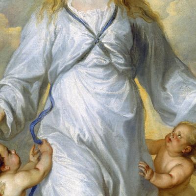 La Vergine Come Intercessore Anthony van Dyck avd128 quadro stampa su tela