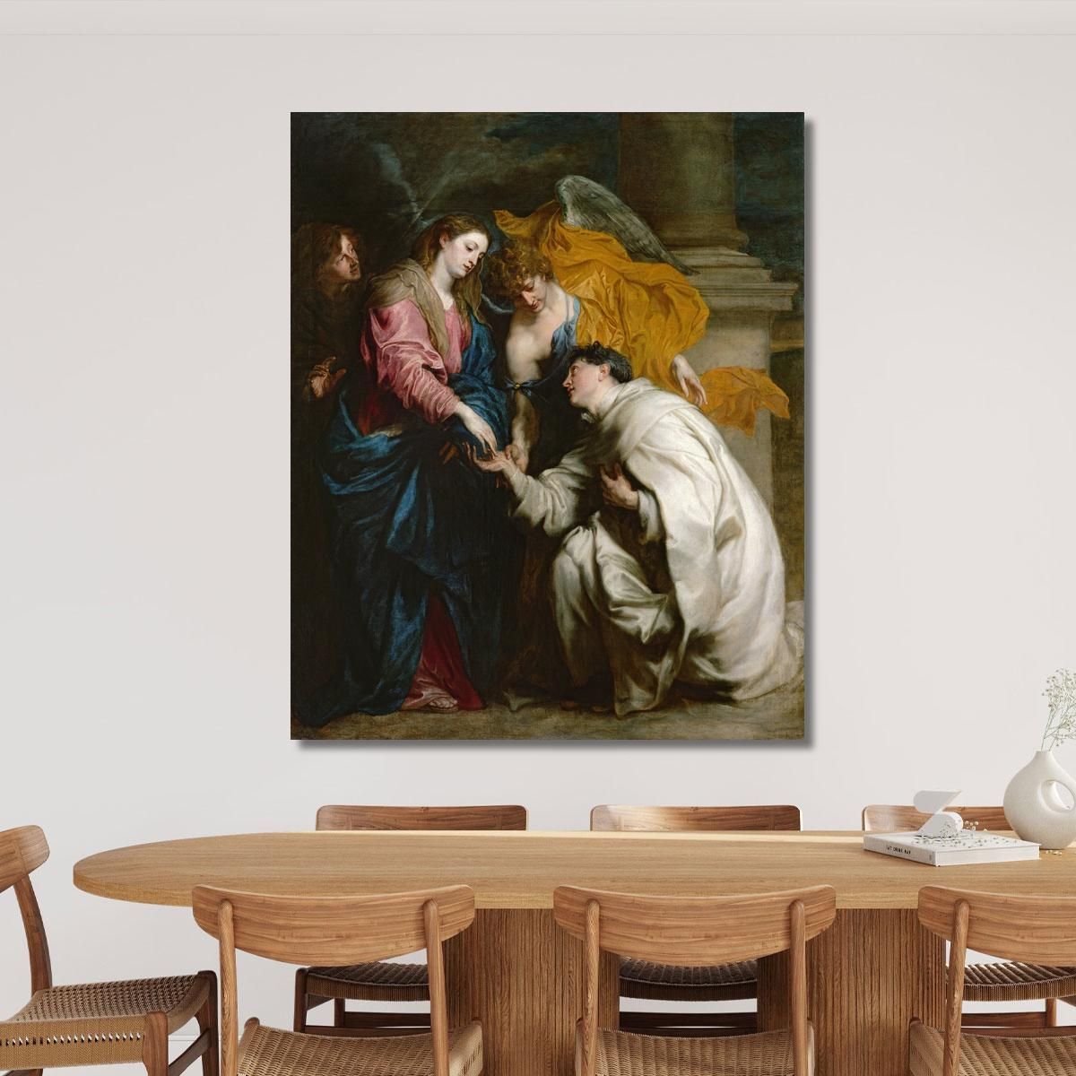 Reproduction Tableau La Vision Du Bienheureux Hermann Joseph - D'après Van Dyck, Avd129