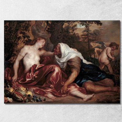 Vertumno E Pomona Anthony van Dyck avd133 quadro stampa su tela