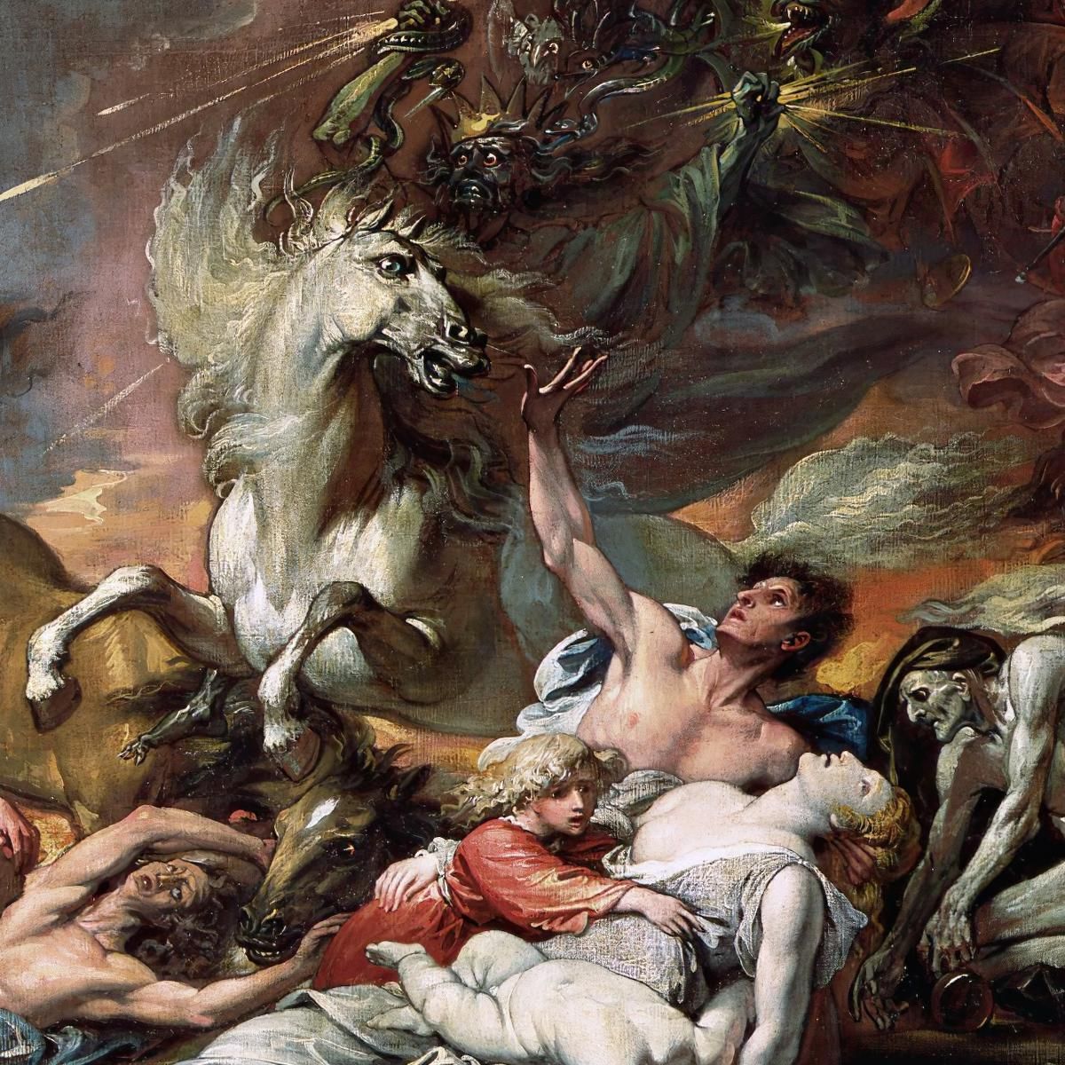 La Morte Sul Cavallo Pallido Benjamin West bwt15 quadro stampa su tela