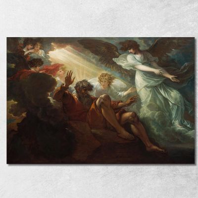 Mosè Mostrò La Terra Promessa Benjamin West bwt38 quadro stampa su tela