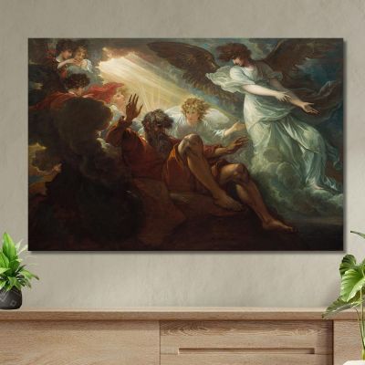 Mosè Mostrò La Terra Promessa Benjamin West bwt38 quadro stampa su tela