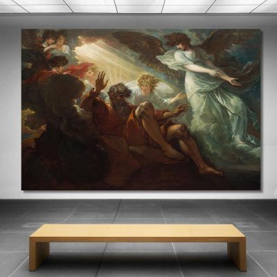 Mosè Mostrò La Terra Promessa Benjamin West bwt38 quadro stampa su tela