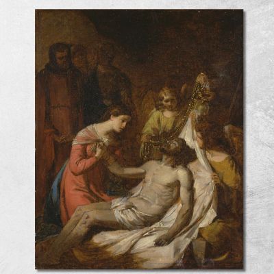 Studio Del Compianto Sul Cristo Morto Benjamin West bwt56 quadro stampa su tela