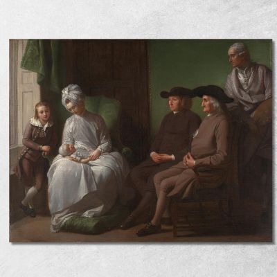L'Artista E La Sua Famiglia Benjamin West bwt58 quadro stampa su tela
