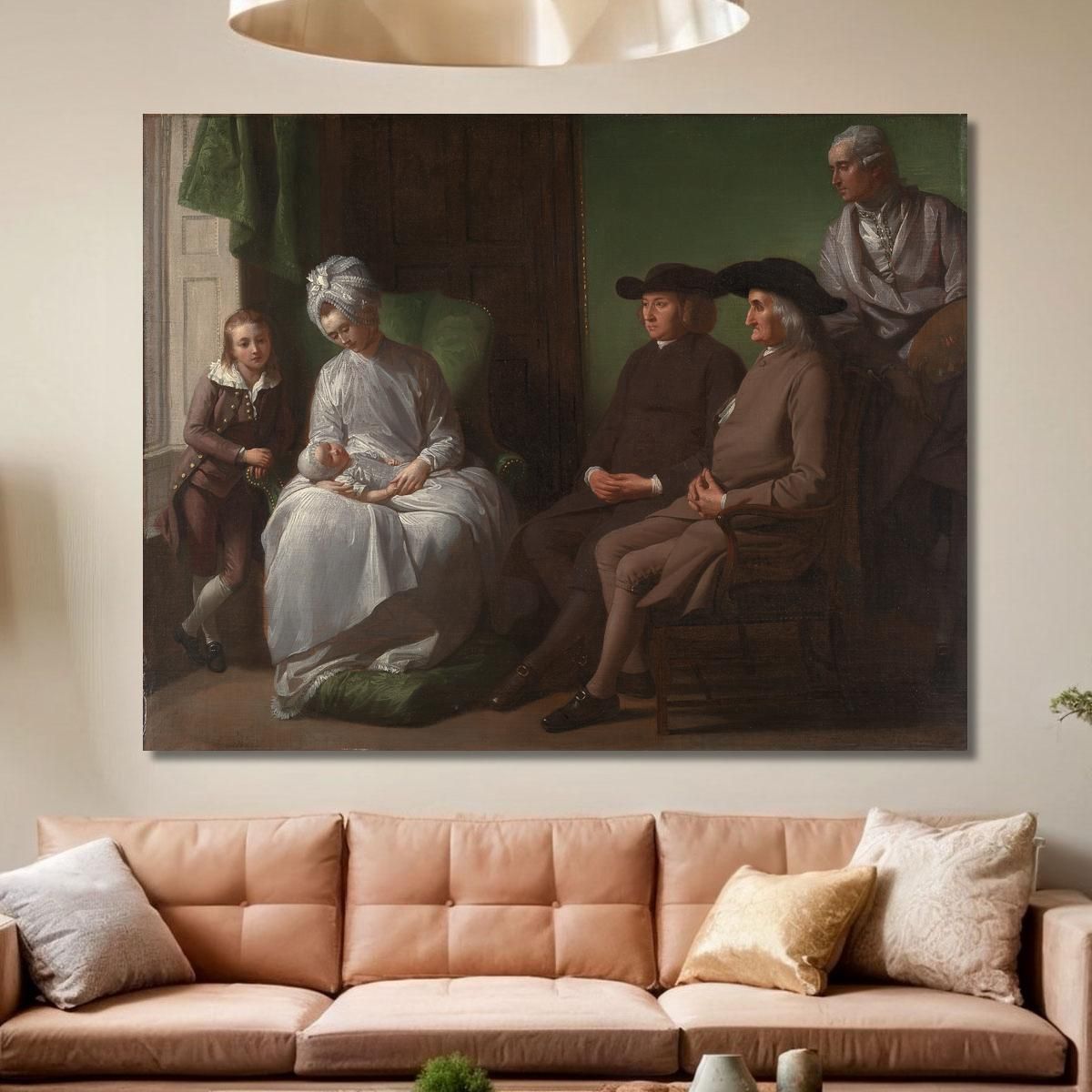 L'Artista E La Sua Famiglia Benjamin West bwt58 quadro stampa su tela