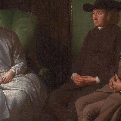 L'Artista E La Sua Famiglia Benjamin West bwt58 quadro stampa su tela