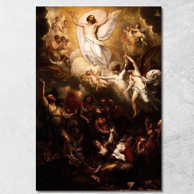 L'Ascensione Benjamin West bwt60 quadro stampa su tela