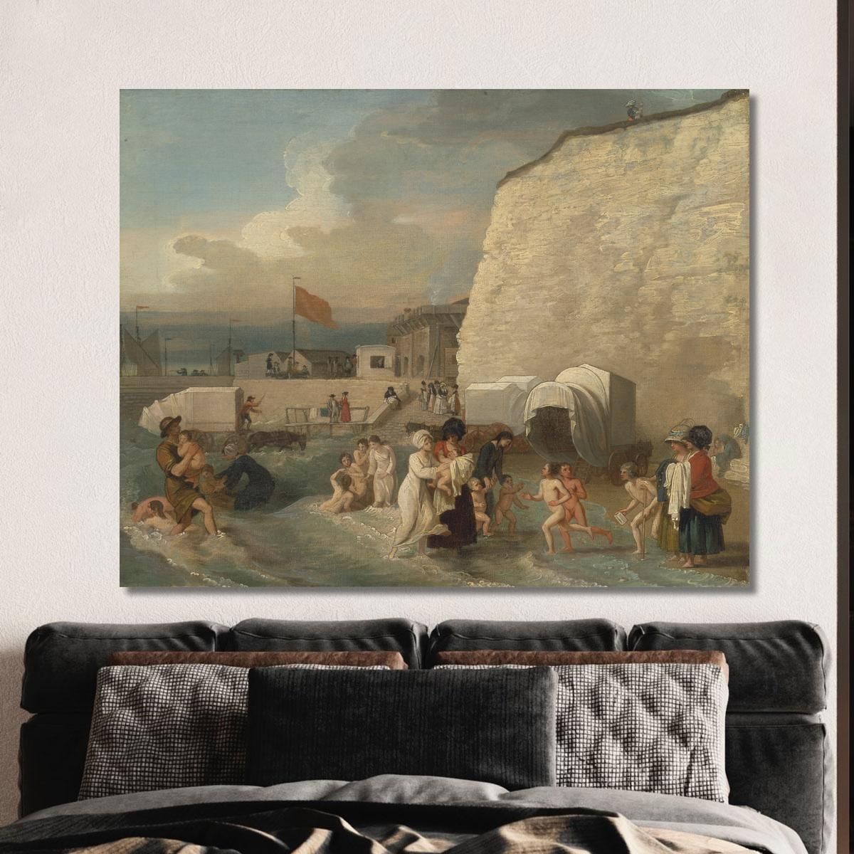 Il Luogo Di Balneazione A Ramsgate Benjamin West bwt61 quadro stampa su tela