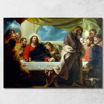 L'Ultima Cena Benjamin West bwt70 quadro stampa su tela