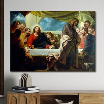 L'Ultima Cena Benjamin West bwt70 quadro stampa su tela