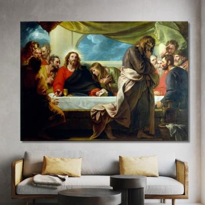 L'Ultima Cena Benjamin West bwt70 quadro stampa su tela