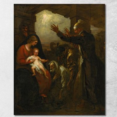 L'Offerta Dei Saggi Benjamin West bwt72 quadro stampa su tela