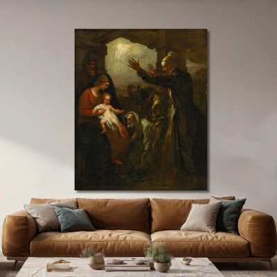 L'Offerta Dei Saggi Benjamin West bwt72 quadro stampa su tela