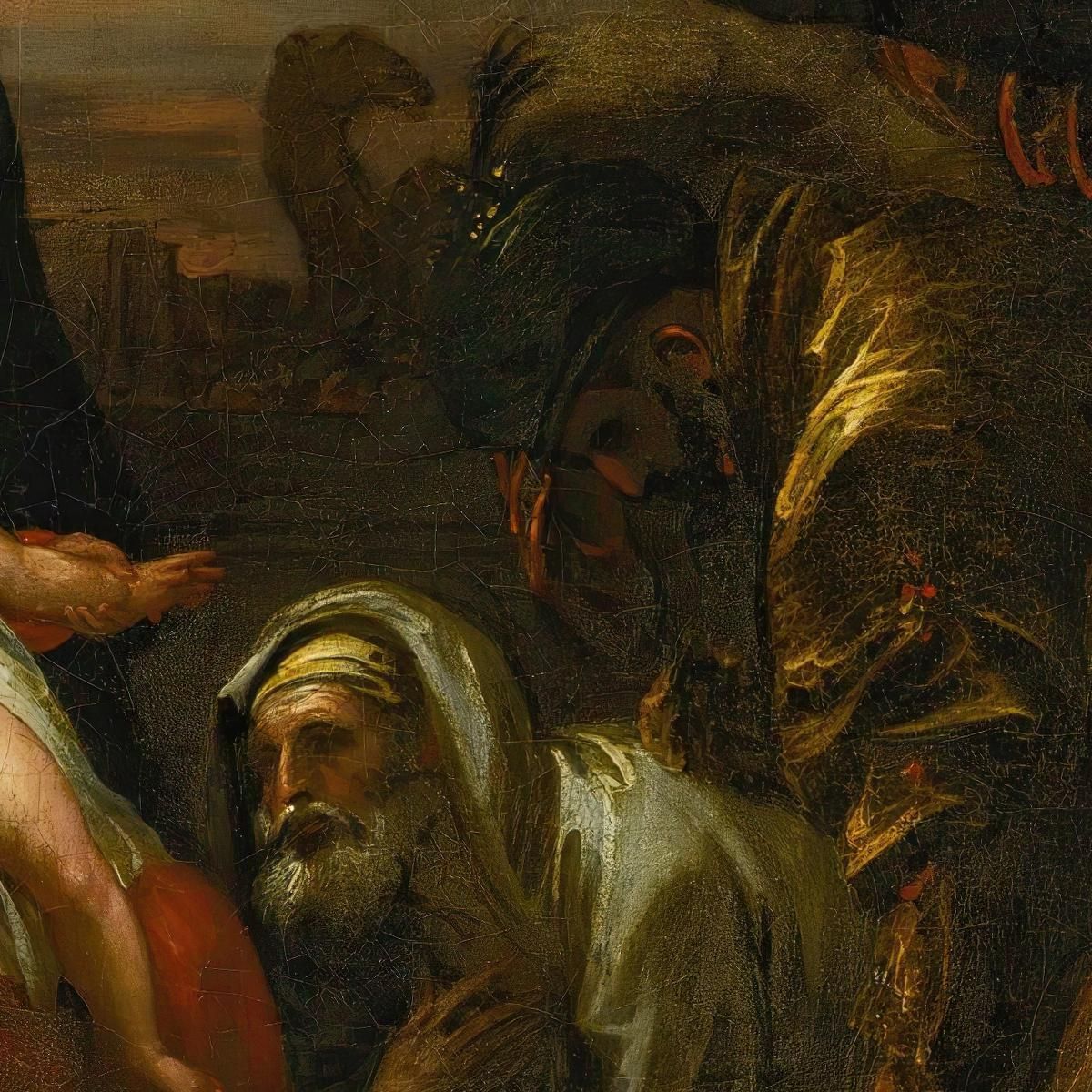 L'Offerta Dei Saggi Benjamin West bwt72 quadro stampa su tela