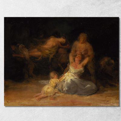 Atto Di Violenza Contro Due Donne Francisco de Goya fgy1 quadro stampa su tela