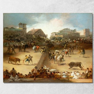 Corrida In Un Anello Diviso Francisco de Goya fgy9 quadro stampa su tela