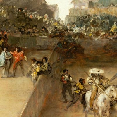 Corrida In Un Anello Diviso Francisco de Goya fgy9 quadro stampa su tela