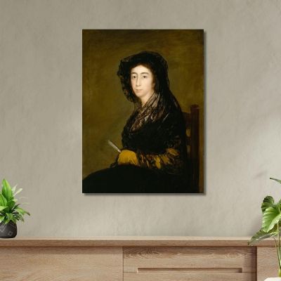 La Signora Amalia Bonells De Costa Francisco de Goya fgy14 quadro stampa su tela