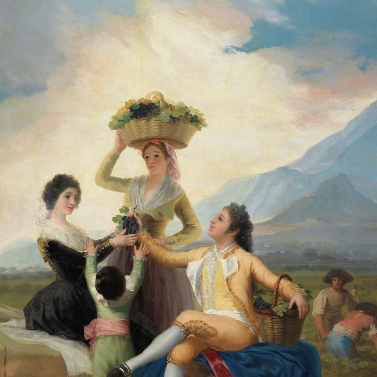 La Vendemmia Francisco de Goya fgy26 quadro stampa su tela