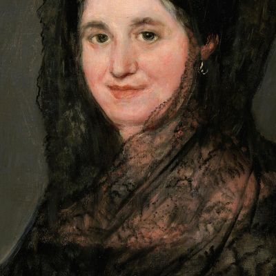 Ritratto Di Una Signora Con Una Mantiglia Nera Francisco de Goya fgy40 quadro stampa su tela