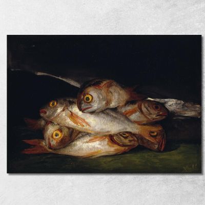 Natura Morta Con Orata Dorata Francisco de Goya fgy60 quadro stampa su tela