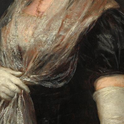 Giovane Donna Che Indossa Una Mantiglia E Una Basquina Francisco de Goya fgy75 quadro stampa su tela