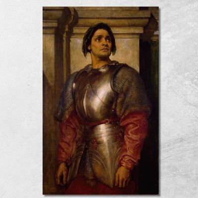 A Condottiere Frederic Leighton flg1 quadro stampa su tela