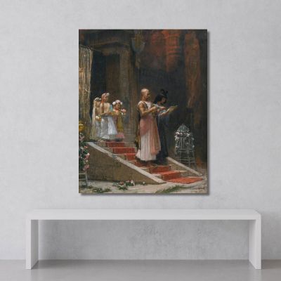 Una Processione Egiziana Frederick Arthur Bridgman fab10 quadro stampa su tela