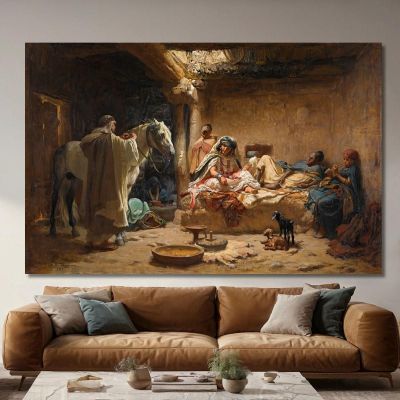 Un Interno A Biskra Frederick Arthur Bridgman fab11 quadro stampa su tela